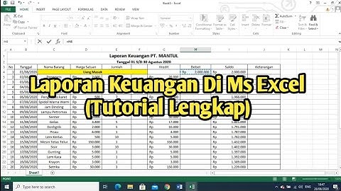 Cara Membuat Laporan Keuangan dengan Excel (Mudah dan Cepat)