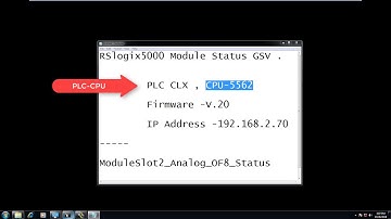 How To Get PLC Module Status RSLogix 5000, Instruction GSV