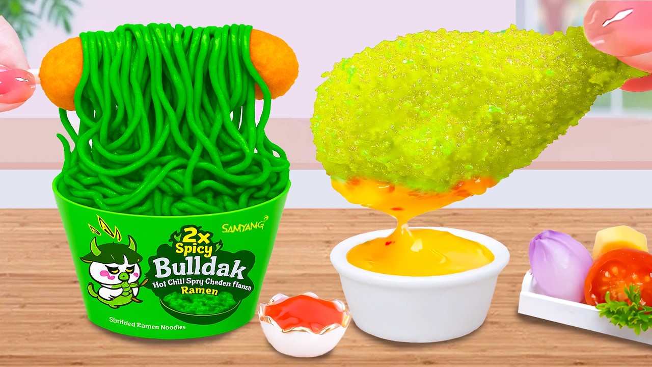 Best Tasty Food 🍜🐔 Ayam Goreng Emas dengan Mi 🍗🔥 Little Chef’s Table