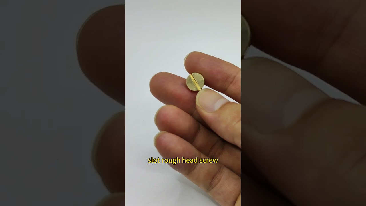 Soltted rough head brass M4 screw.