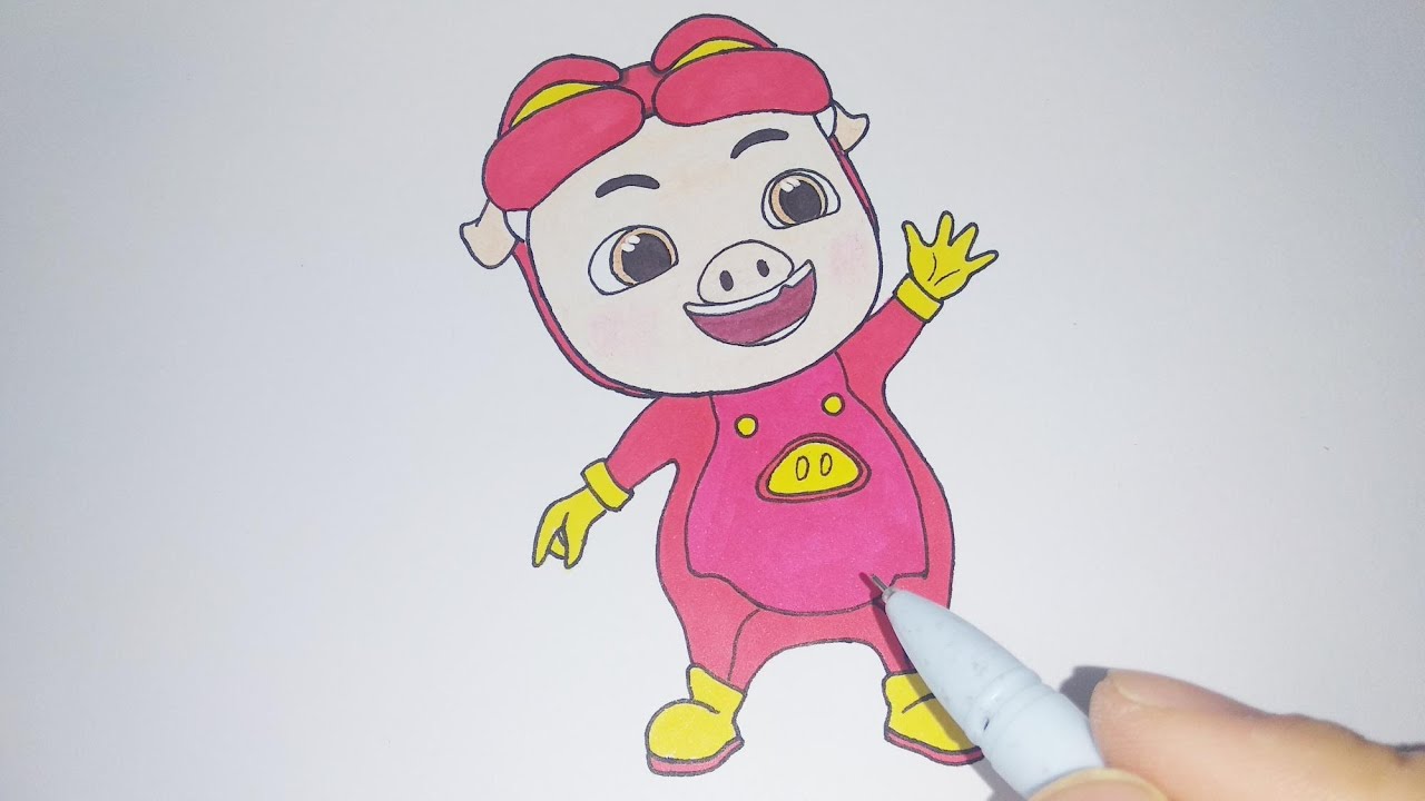 卡通猪猪侠简笔画，喜欢猪猪侠的小朋友快看看吧 - YouTube