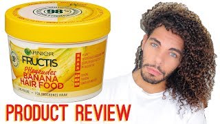 98% NATURAL Garnier Fructis Nourishing Banana Hair Food For Dry Hair Product Review