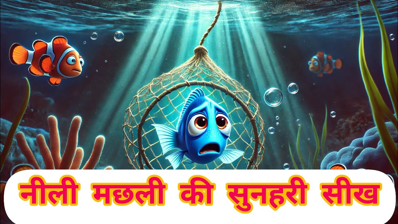 नीली मछली की सीख| Neeli Machli | Blue Fish| Moral Stories | New Story| KiddieVerse| Hindi Kahaniya