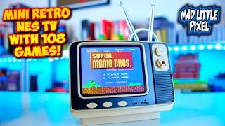 A Mini Retro TV With NES Games Built In? The GV300 Retro Bookshelf TV Handheld REVIEW!