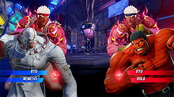 Evil Ryu & Hulk VS Evil Ryu & Nemesis (Very Hard) - Marvel vs Capcom | 4K UHD Gameplay