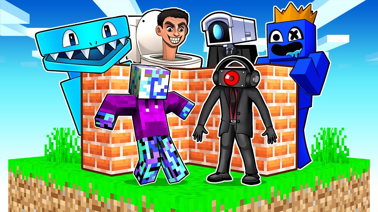 Build to SURVIVE on ONE CHUNK with SPEAKER FAMILY!
