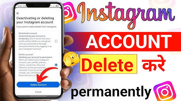 how to delete instagram account permanently | instagram account delete kaise kare permanently 