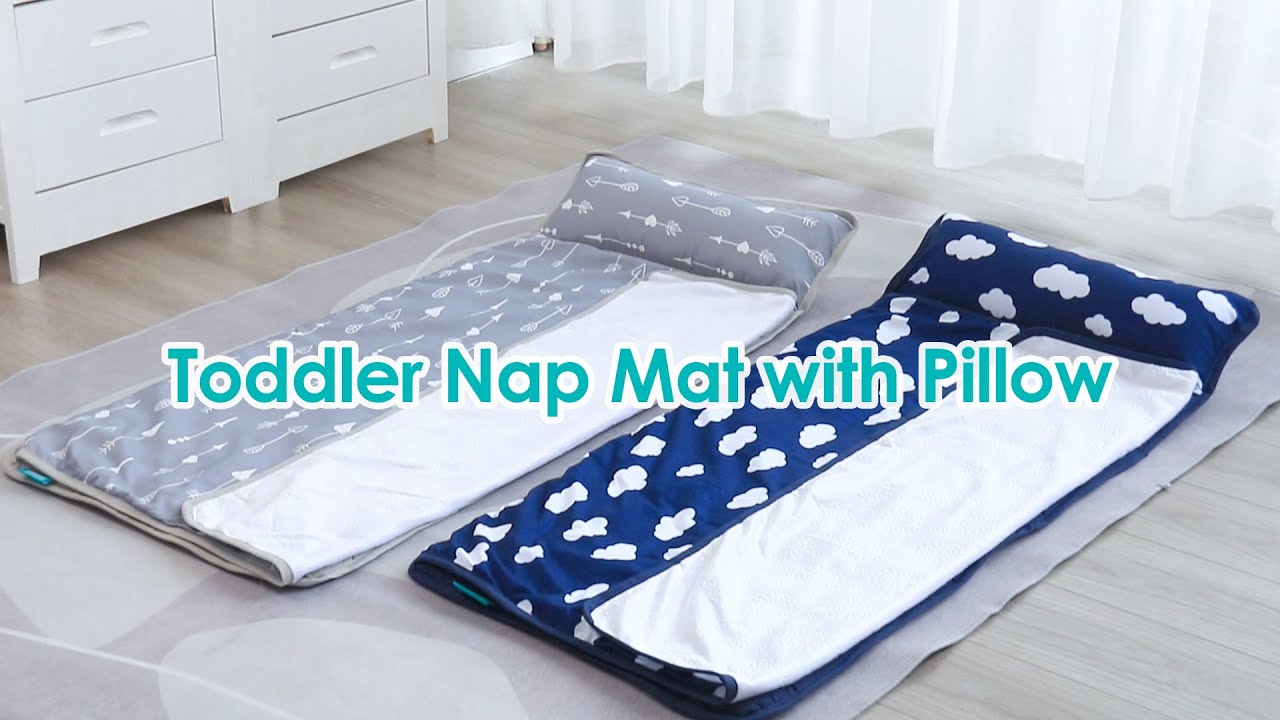 Biloban Toddler Nap Mat with Pillow and Blanket, Lightweight Kids Nap Mats for Preschool Daycare