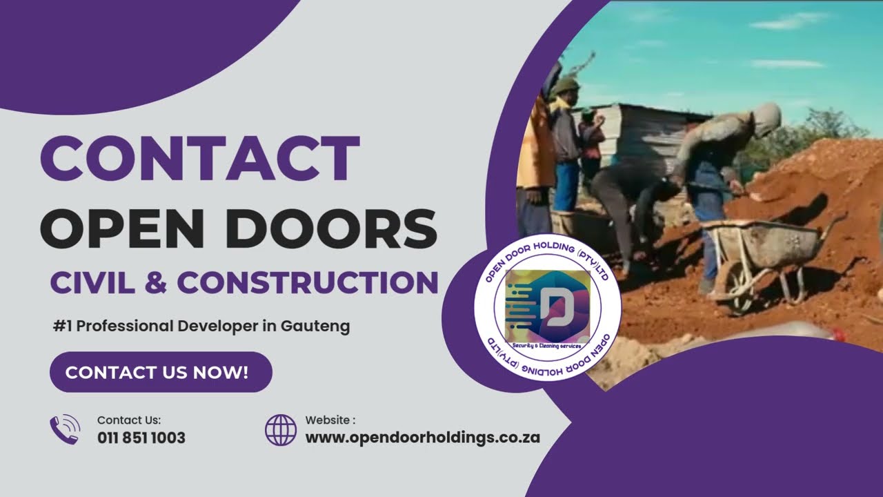 Open Doors  Dynamic Building Construction Video with sound