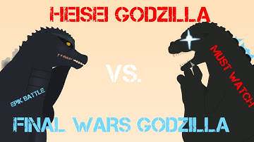 Heisei Godzilla vs Final wars Godzilla in a nutshell | sticknodes |