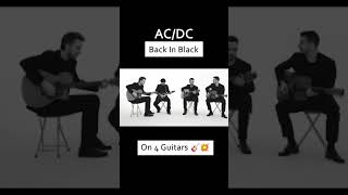 Back In Black by AC/DC on Acoustic Guitars #shorts