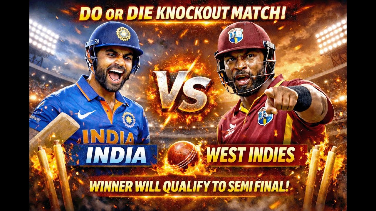 INDIA VS WEST INDIES T20 World Cup Live | Quarter Final KnockOut match | Cricket26 | OGCHARAN