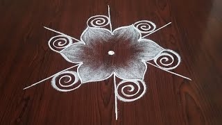 2 Beautiful Daily kolams only 3 Dot's