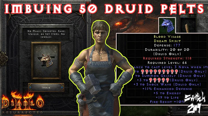 Save Your Imbue Quest For Druid Pelts! Imbuing 50 Pelts for +5 Nados! - Diablo 2 Resurrected