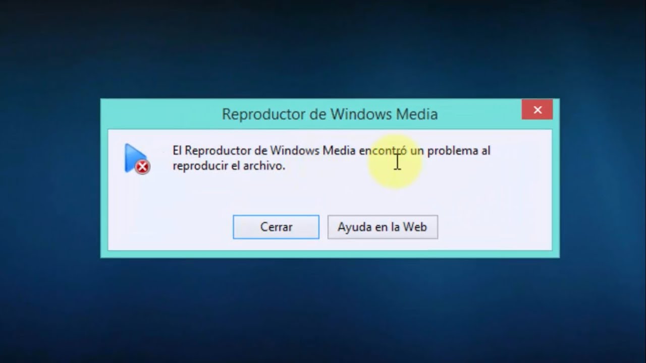 Solución: "El Reproductor de Windows media encontró..." con Clíp de o extensión .avi - YouTube