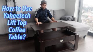 How to Use Yaheetech Lift Top Coffee Table with Storage?