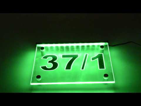 LED beleuchtete Hausnummer