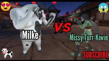 Kung Fu Animal Fighting Game Milke Vs Missy Turr-Kiwie 😍😱 Gameplay.🐄🐄vs🐸🐸.......