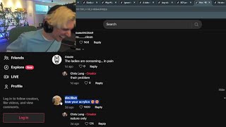 xQc Dies Laughing at TikTok Comments