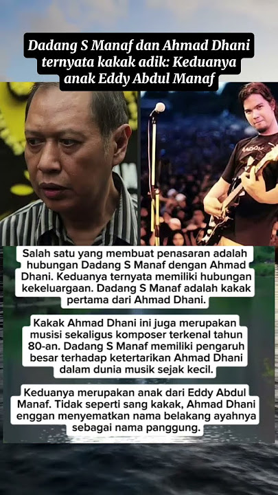 dadang s manaf dan ahmad dhani ternyata kakak adik #shortsfeed #news #shorts #fypシ゚viral #fypage