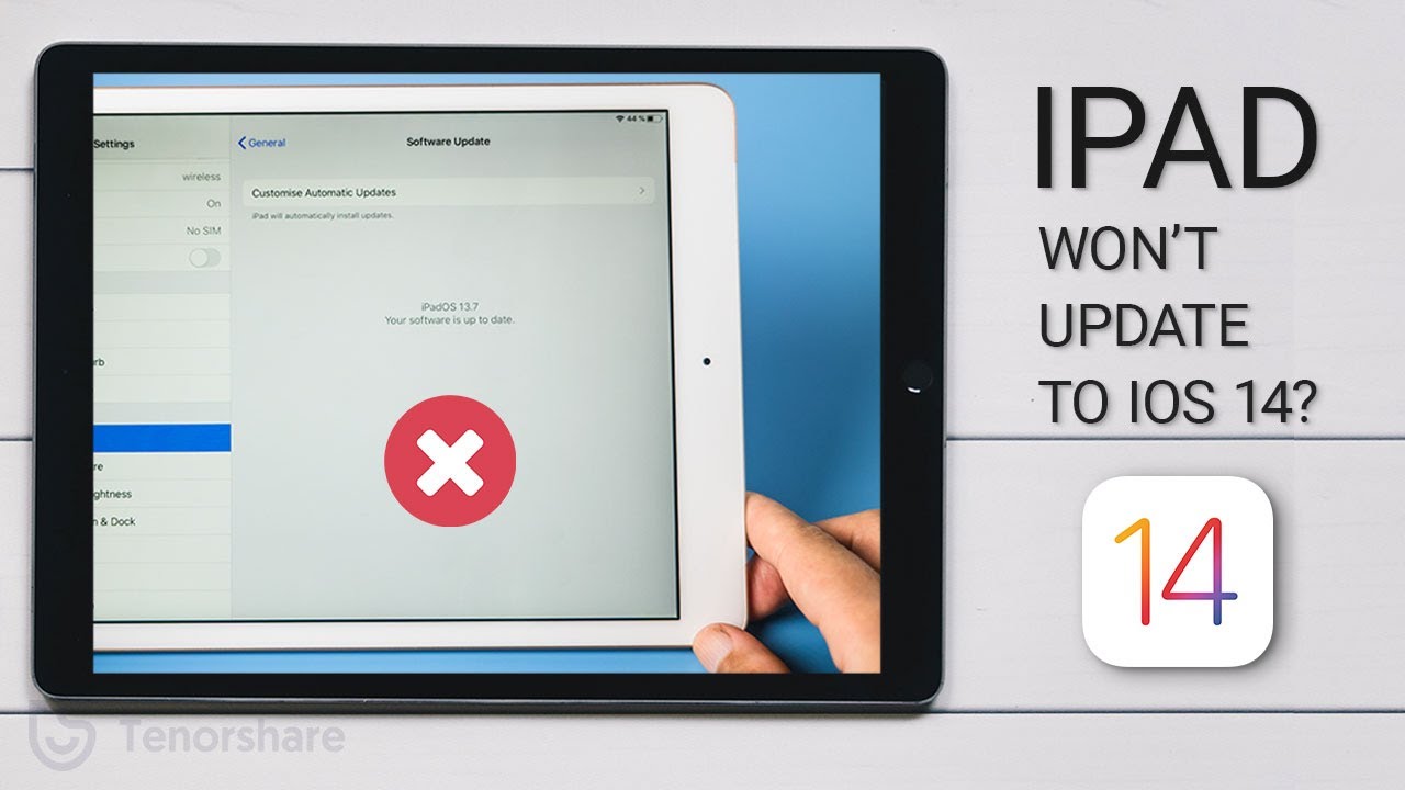 blæk Fremragende Poleret iPad Won't Update to iOS 14? Here is the Fix. - YouTube