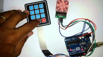Teclado Membrana 3x4 + Arduino + display 8x8