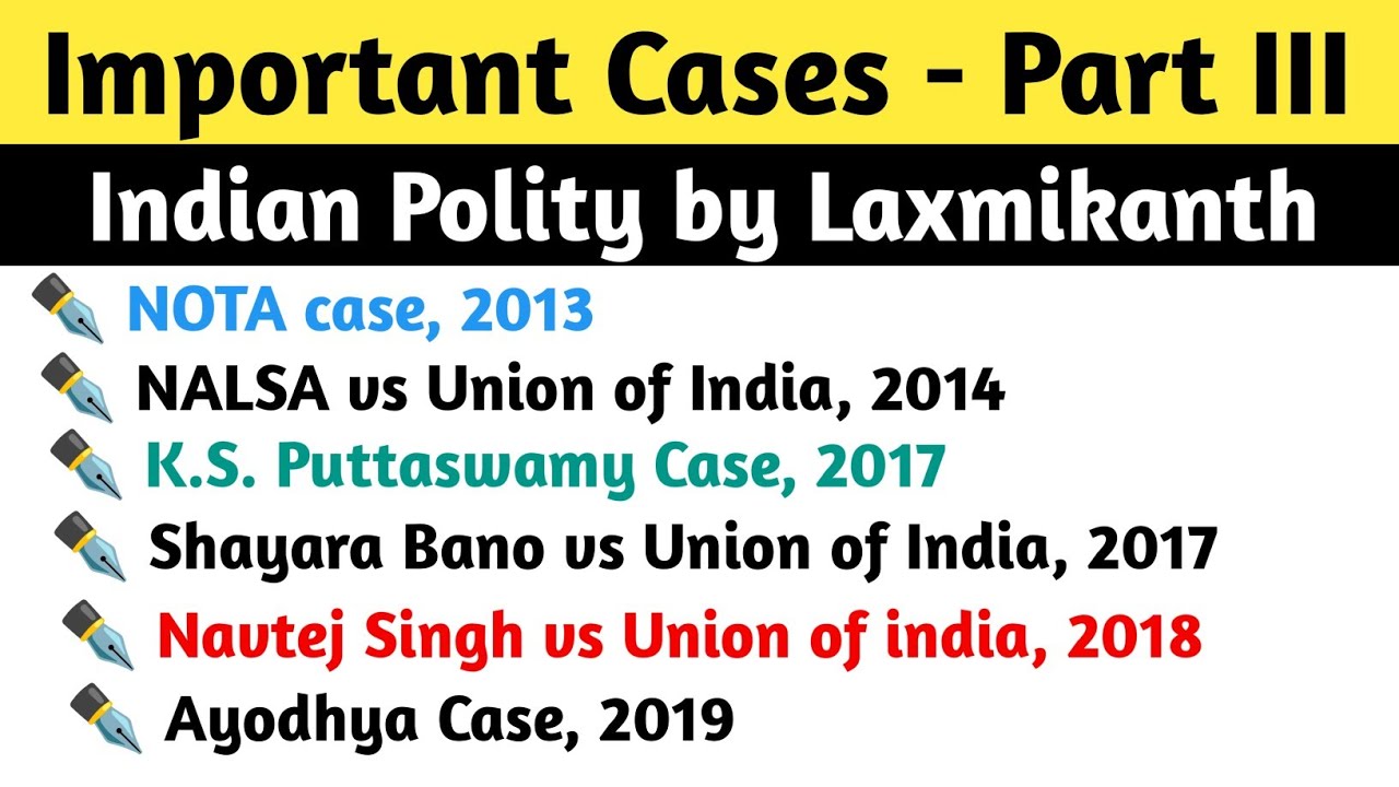 💥3|Important Cases Indian Polity | Laxmikanth | Group 1, II, IV | முக்கிய வழக்குகள் |TNPSC|TNUSRB