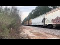 CSX 889 leads Y123. Garden City, GA