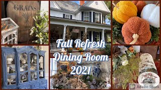 FALL 2021 DINING ROOM TOUR 🍁 TRADITIONAL 🍃 GRANDMILLENIAL 🍂 FARMHOUSE ❤️ AUTUMN 🍂 THRIFTED HOME
