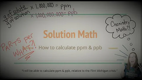 How to Calculate Parts Per Million (ppm) and Parts Per Billion (ppb) Solution Concentration Math (4)