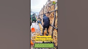 Harvesting corn machine is depicted- Good tools and machinery can increase work efficiency