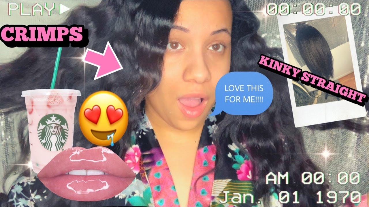 💕WILL THIS KINKYSTRAIGHT HAIR CRIMP?? FT SUNBER AMAZON HAIR💕
