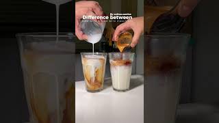 Difference between iced latte and iced latte macchiato #homecafethailand