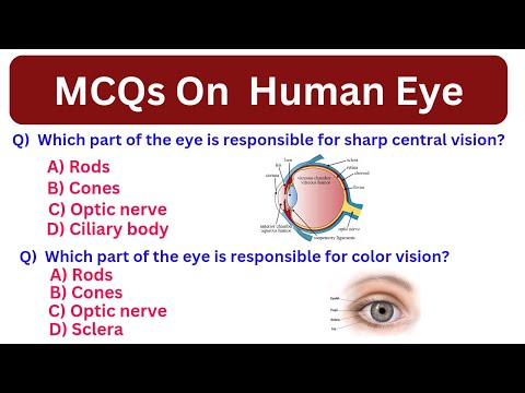 Human Eye MCQs ||eye mcq for competitive exams ||anatomy and physiology of eye mcqs