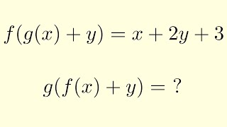 A Short Functional Equation Problem