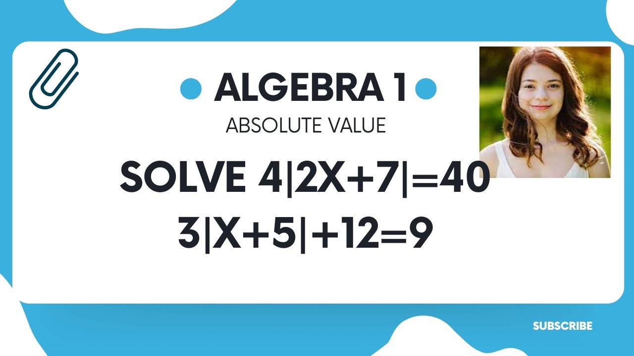 Solving More Equations with Absolute Value - YouTube