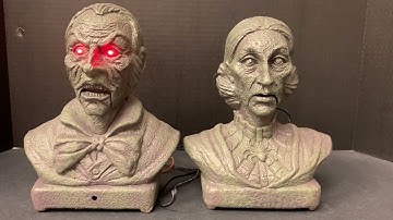 Animated Halloween Props Talking Busts Interactive Motion Sensor