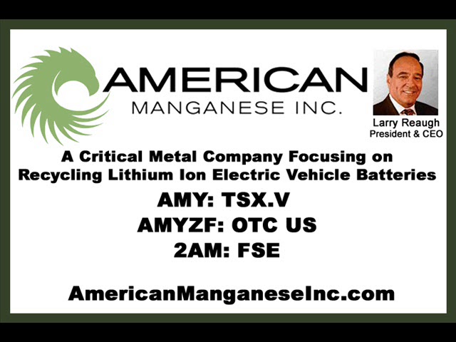 American Manganese CEO Reports from Pilot Plant. Larry Reaugh (AMY:TSX.V) - March 1, 2019