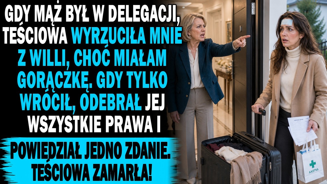 Kiedy wróciłam z przychodni, moje ubrania leżały już w walizkach na środku salonu. Miałam 39 stopni gorączki, a teściowa siedziała na kanapie, popijając herbatę. "Musisz stąd odejść" –...