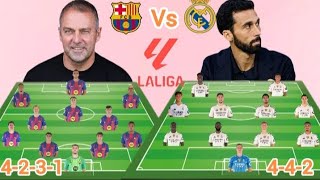 El clasico Match  ⚔️ ~ Barcelona Vs Real Madrid Potential Head To Head Line up in Laliga Jornada 35 