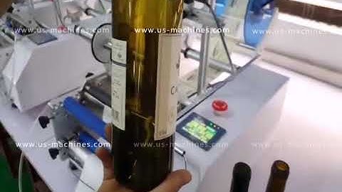 Semi automatic red wine round bottle labeling machine label applicator