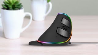 Delux Wired Mouse Vertical Gaming Mouse M618 Plus Ergonomi 6 Ons 4000 Dots