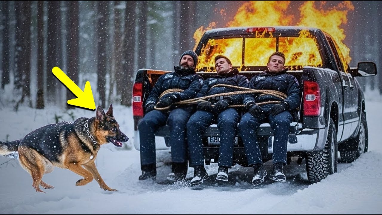 Három rendőrt megkötöztek és egy égő autón hagytak– De egy K9 kutya nem hagyta, hogy megtörténjen