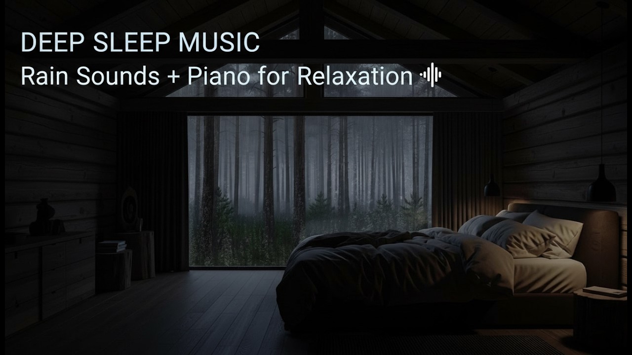 Relaxing Piano Rain Stillness for Quiet Night Sleep, Creative Working, Meditation
