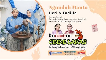 LIVE [PART 2] Karawitan CINDE LARAS  - PUJI LESTARI Audio & WO - Ngunduh Mantu Heri & Fadilla
