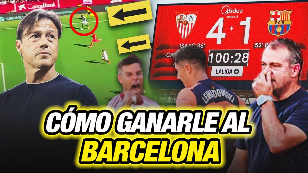 Así fue DESTRUIDO el BARCA DE FLICK por ALEXIS SANCHEZ y SUAZO - SEVILLA 4-1 BARCELONA