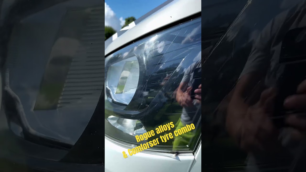 Rogue alloys & Comforser tyre combo setting the van off in the show zone at  Vanlife Eats festival