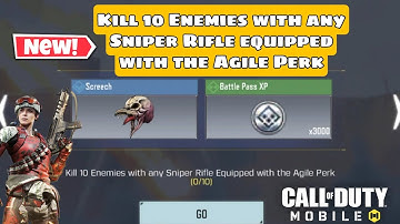 Kill 10 Enemies with any Sniper Rifle equipped with the Agile Perk | Call of Duty Mobile Mission