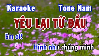 Yêu Lại Từ Đầu Karaoke Tone Nam D | Karaoke Hiền Phương