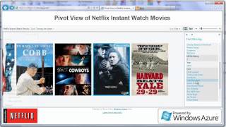 Microsoft France BI PivotViewer NetFlix